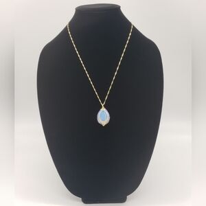 1262- Opalite Natural Stone Tree Of Life Necklace Handmade NWT